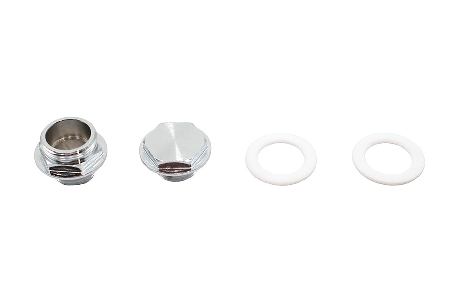 HARLEY Benzinhahn-Adapter-Set Chrom Passend für 1995-2001 FLT, 1995-2001 FLHT,