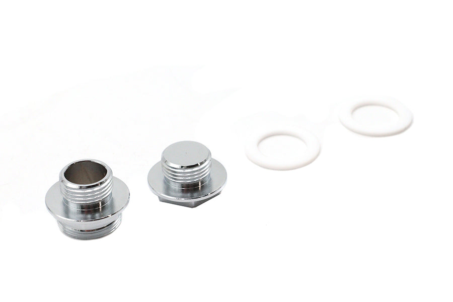 HARLEY Benzinhahn-Adapter-Set Chrom Passend für 1995-2001 FLT, 1995-2001 FLHT,