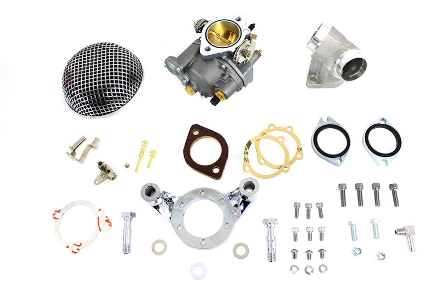 HARLEY 47mm OKO Shorty Vergaser Kit Aluminium Passend für 1986-2006 XL, 883cc 1986-2006 XL, 1200cc
