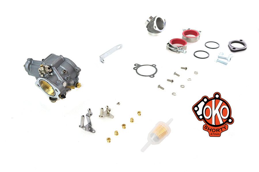 HARLEY OKO 47mm Shorty Vergaser Kit Passend für 1978-1984 FL,   1978-1984 FX,   1978-1984 XL,