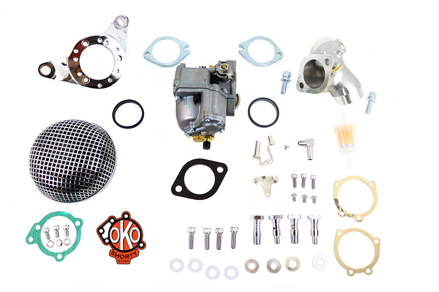 HARLEY OKO Performance 1-7/8 Zoll Shorty Vergaser-Kit Passend für 1993-2007 FLH, 1993-2007 FLST, 1993