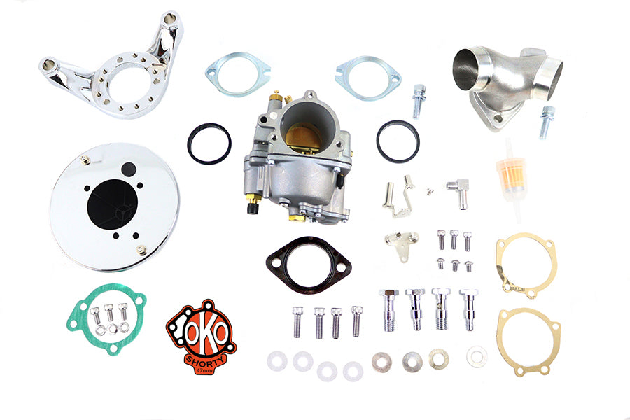 HARLEY OKO Performance 1-7/8 Zoll Shorty Vergaser-Kit Passend für 1993-2007 FLH, 1993-2007 FLST, 1993