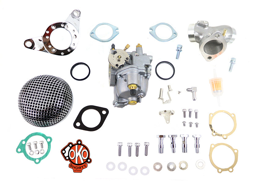 HARLEY OKO Performance 1-7/8 Zoll Shorty Vergaser-Kit Passend für 1993-2007 FLH, 1993-2007 FLST, 1993