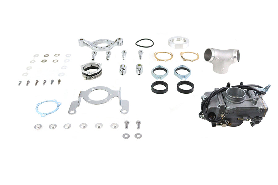 HARLEY OKO 45mm Flatside Vergaser Kit Passend für 1999-2017 FLST, 1999-2017 FXST, 1991-2017 FXD, 1