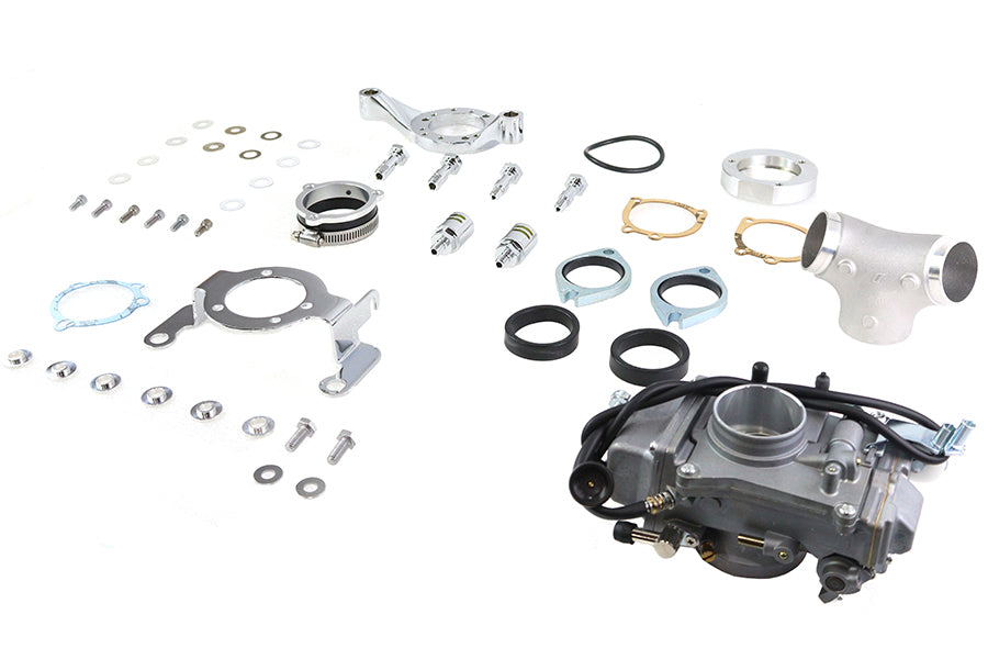 HARLEY OKO 45mm Flatside Vergaser Kit Passend für 1999-2017 FLST, 1999-2017 FXST, 1991-2017 FXD, 1