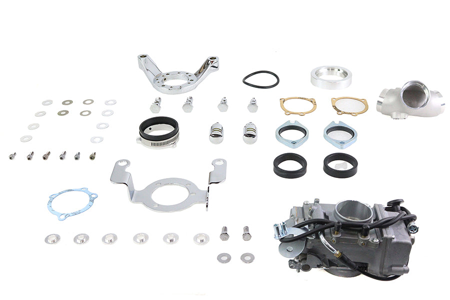 HARLEY OKO 45mm Flatside Vergaser Kit Passend für 1999-2017 FLST, 1999-2017 FXST, 1991-2017 FXD, 1
