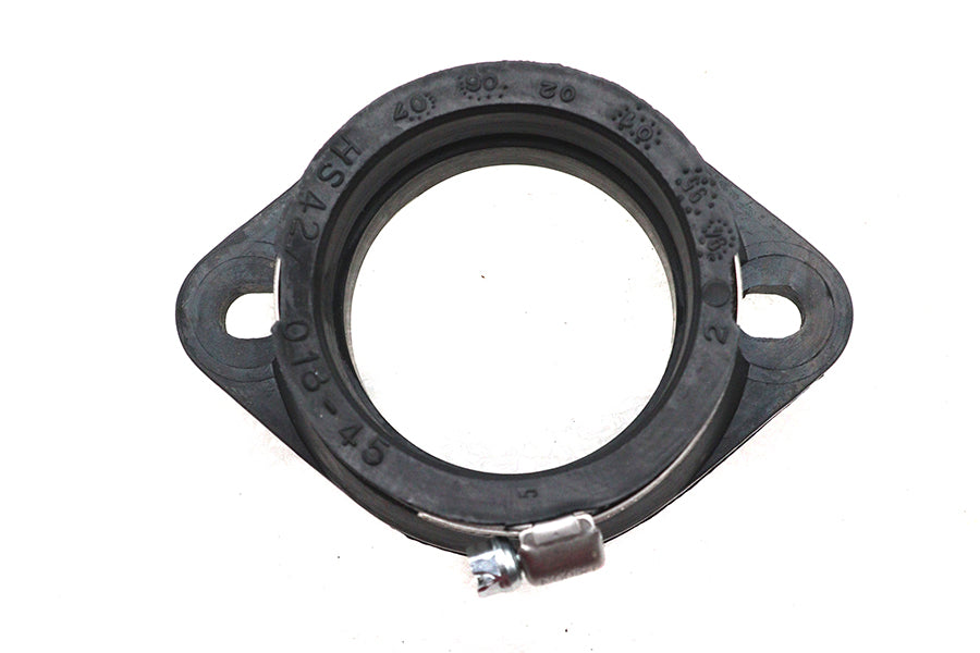 HARLEY Mikuni Flanschadapter früh 45mm Schwarz Passt 0- Custom, Anwendung für frühen Mikuni 45mm Vergaser