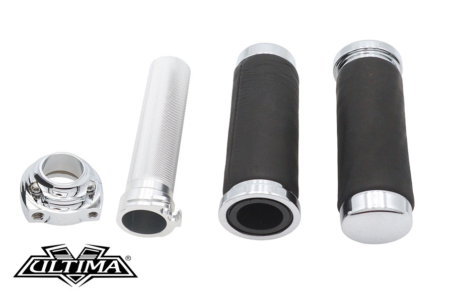 HARLEY Ultima Gasgriff-Baugruppe Chrom Passend für 1974-1984 FX, 1974-1984 FL, 1974-UP XL, 1979-200