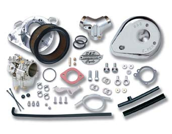 HARLEY S&S 1-7/8 Zoll Super E Vergaser-Kit Passend für 1999-2017 FXST, 1999-2017 FLST, 1999-2017 FXD,