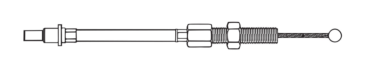 HARLEY Schwarzes Kupplungszugseil mit Standardgehäuse Passend für 1968-1984 FL, 1971-1984 FX,
