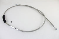 HARLEY 79 Zoll geflochtenes Edelstahl-Kupplungszug passt für 1987–2006 FLT, 1987–2006 FLST, 1987–200
