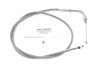 HARLEY 38 Zoll Edelstahl-Leerlaufzug passend für 1983-1987 FXRT, 1983-1987 FXR, 1983-1987 FXRSE,