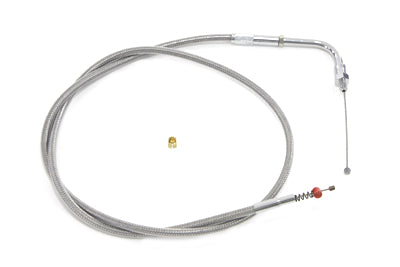 HARLEY 38 Zoll Edelstahl-Leerlaufzug passend für 1983-1987 FXRT, 1983-1987 FXR, 1983-1987 FXRSE,