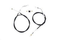 HARLEY Schwarzes Gas- und Leerlaufzug-Set mit 44,81 Zoll Gehäuse Passend für 1981-1984 FLH, 1981-1984 FX,