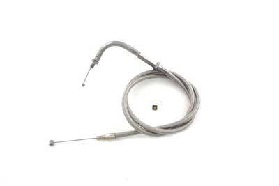 HARLEY Gaszug geflochten aus Edelstahl mit 33 Zoll Hülle Passend für 1976-1980 FL, 1976-1980 FX,