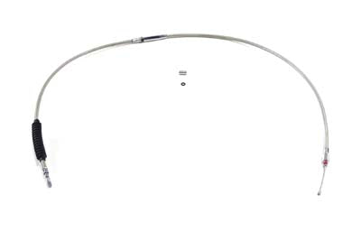 HARLEY 62,66 Zoll geflochtenes Edelstahl-Kupplungskabel passend für 2007–2017 FXSTD,