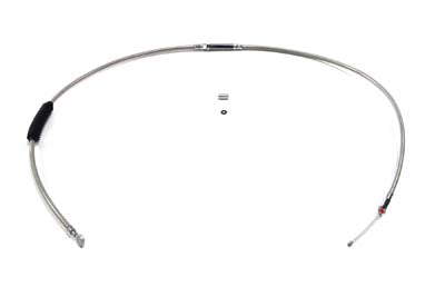 HARLEY 64,57 Zoll geflochtenes Edelstahl-Kupplungszug passend für 2007–2017 FXD,