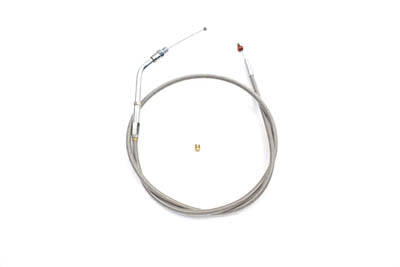 HARLEY Gaszug geflochten Edelstahl mit 38 Zoll Hülle Passend für 1981-1984 FX, 1981-1984 FL,