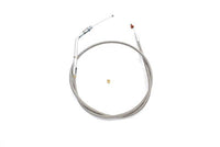 HARLEY Gaszug geflochten Edelstahl mit 38 Zoll Hülle Passend für 1981-1984 FX, 1981-1984 FL,