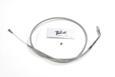 HARLEY Geflochtenes Edelstahl-Leerlaufseil mit 38 Zoll Hülle Passend für 1981-1984 FX, 1981-1984 FL, 1