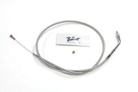 HARLEY Geflochtenes Edelstahl-Leerlaufseil mit 38 Zoll Hülle Passend für 1981-1984 FX, 1981-1984 FL, 1