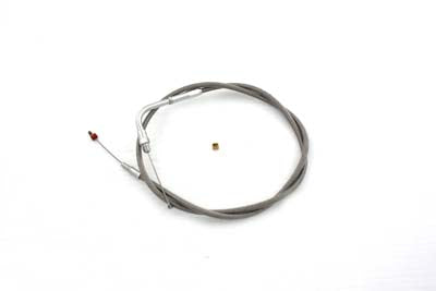 HARLEY Geflochtener Edelstahl-Gaszug passend für 1990-1995 FXSTS,
