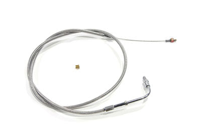 HARLEY Geflochtenes Edelstahl-Leerlaufseil Passend für 1990-1995 FXSTS,
