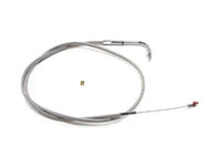 HARLEY 42.875 Zoll geflochtenes Edelstahl-Leerlaufseil passend für 1990–1995 FXST, 1990–1995 FLST,