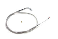 HARLEY 42.875 Zoll geflochtenes Edelstahl-Leerlaufseil passend für 1990–1995 FXST, 1990–1995 FLST,