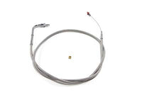 HARLEY 42.875 Zoll geflochtenes Edelstahl-Leerlaufseil passend für 1990–1995 FXST, 1990–1995 FLST,