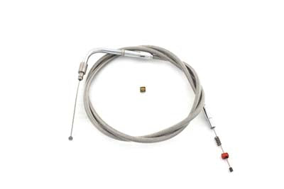 HARLEY Braided Stainless Steel Idle Cable with 40.50 inch Casing Fits 0-  Custom, application for Mi