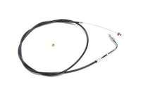 HARLEY 33,5 Zoll schwarzer Gaszug 90° Winkelanschluss passend für 1990-1994 FXR, 1990-UP FXST, 1990-U