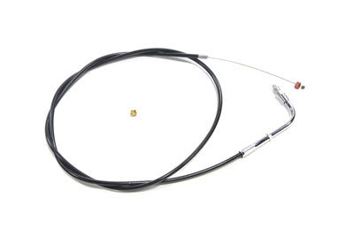 HARLEY 41,5 Zoll schwarzer Gaszug 90° Winkelanschluss passend für 1990-1995 FXST,   1990-1995 FLST,   199