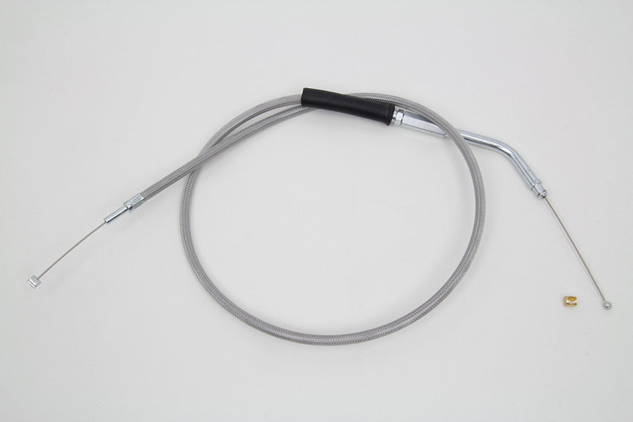 HARLEY 35 Zoll geflochtenes Gaszug aus Edelstahl passend für 2002–2003 XL, 883R 1996–2003 XLH, 883 Hug