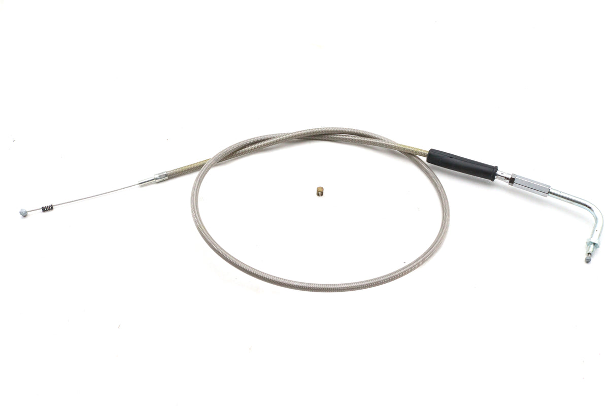 HARLEY Ultima Braided Stainless Steel Throttle Cable 38 inch Fits FLHT 1995-1995,   FLHTC 1990-1995,