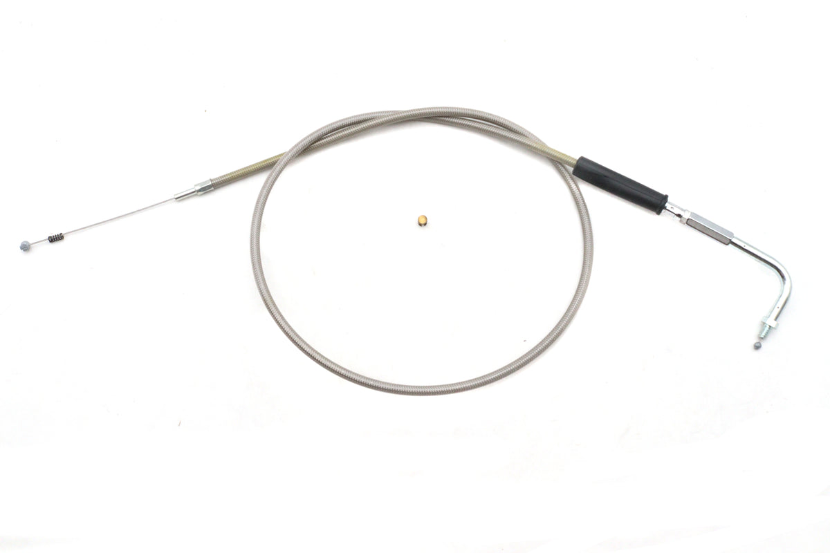 HARLEY Ultima Braided Stainless Steel Throttle Cable 38 inch Fits FLHT 1995-1995,   FLHTC 1990-1995,