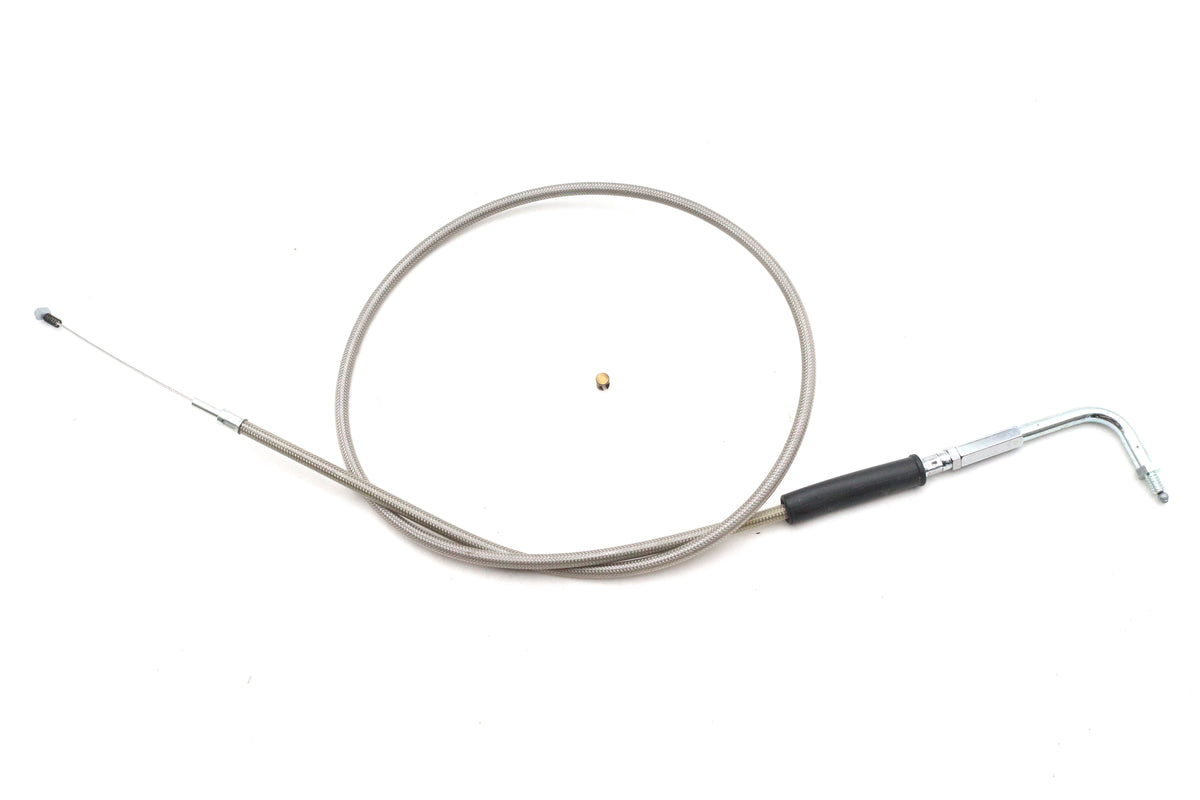 HARLEY Ultima Braided Stainless Steel Throttle Cable 38 inch Fits FLHT 1995-1995,   FLHTC 1990-1995,