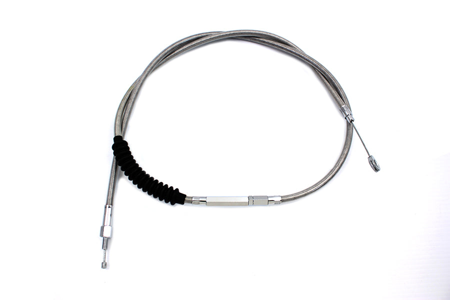 HARLEY 62,69 Zoll geflochtenes Edelstahl-Kupplungszug passend für 1987-1988 FLHT, 1987-1988 FLHTC, 198