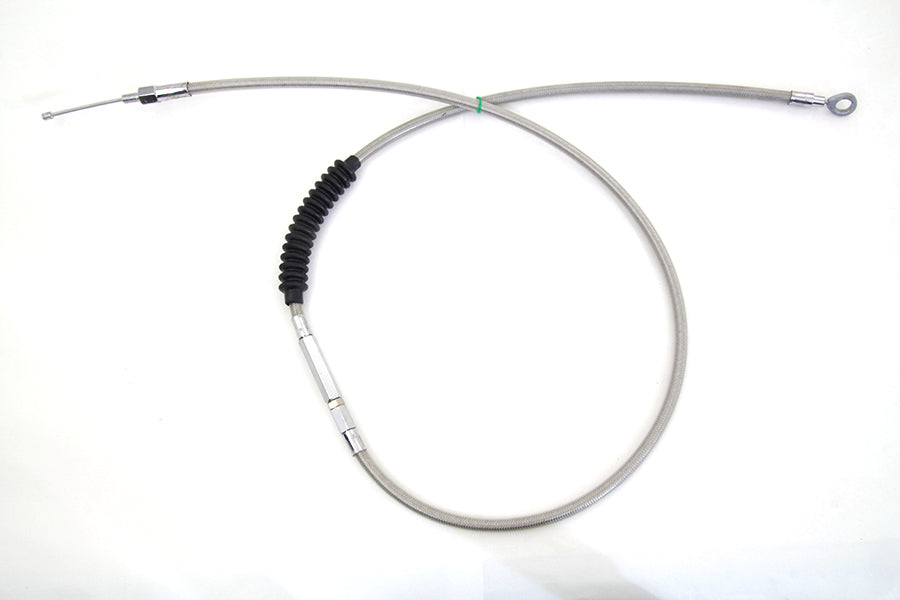 HARLEY 60.63 Zoll geflochtenes Edelstahl-Kupplungszug passend für 1987-1994 FXR,