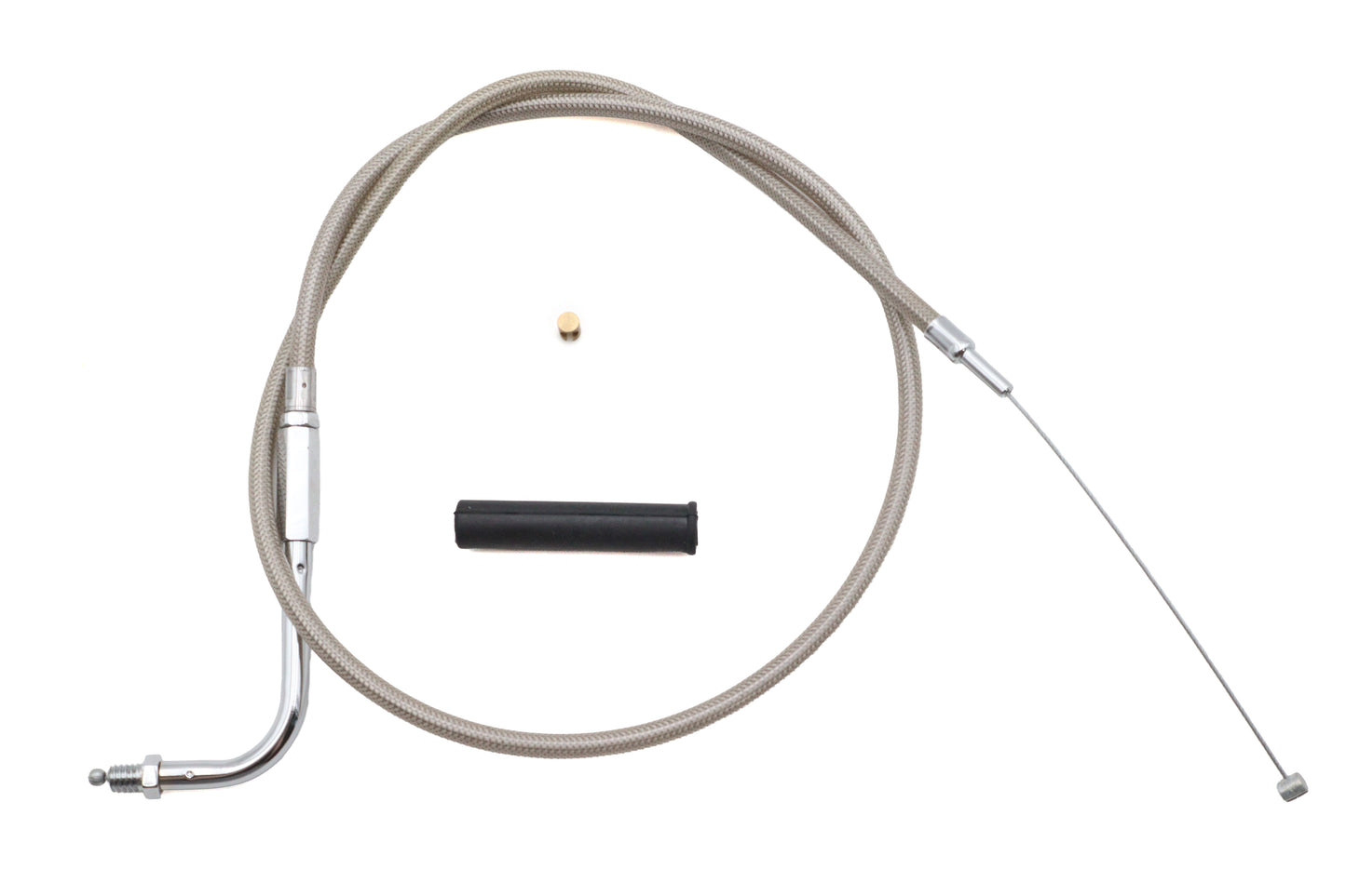 HARLEY Ultima Braided Stainless Steel Throttle Cable 31-3/4 inch Fits 1992-1992 FXDC,   1992-1992 FX
