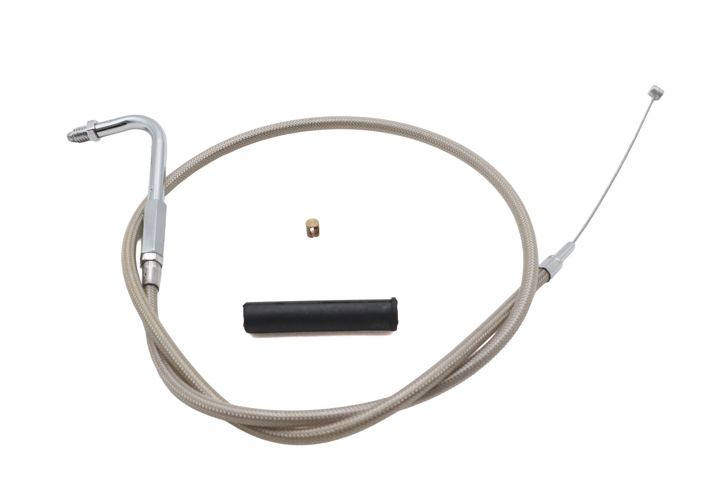 HARLEY Ultima Braided Stainless Steel Throttle Cable 31-3/4 inch Fits 1992-1992 FXDC,   1992-1992 FX