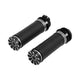 Custom Chrome HARLEY GLS BLK T SPOKE PYRAMID RUBBER 1" GRIPS 73-UP CABLE