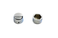 HARLEY Chrom Vorderachs-Abdeckkappen-Set, Kappenstil, passend für 1984-2006 FXST, 1991-2003 FXD, 1993-2005 F