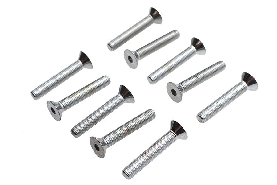 HARLEY Inbusschrauben Chrom 1/4 Zoll-28 x 1-1/2 Zoll Passend für 0- Alle, Modelle