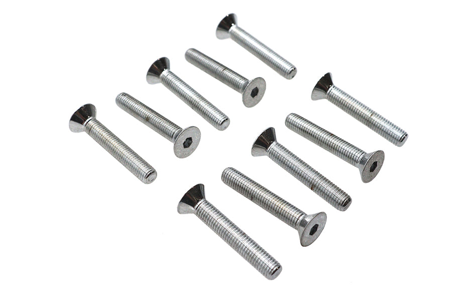 HARLEY Inbusschrauben Chrom 1/4 Zoll-28 x 1-1/2 Zoll Passend für 0- Alle, Modelle