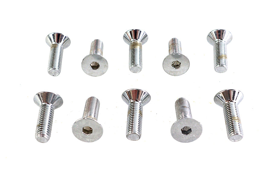 HARLEY Allen Flachkopfschrauben Chrom 5/16 Zoll x 1 Zoll Passend für 0- Alle Modelle