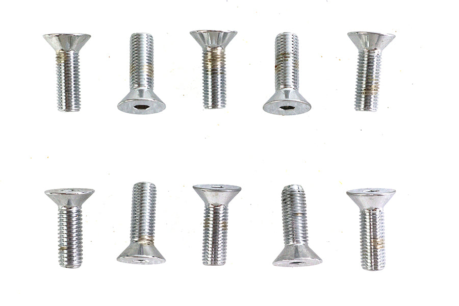 HARLEY Allen Flachkopfschrauben Chrom 5/16 Zoll x 1 Zoll Passend für 0- Alle Modelle