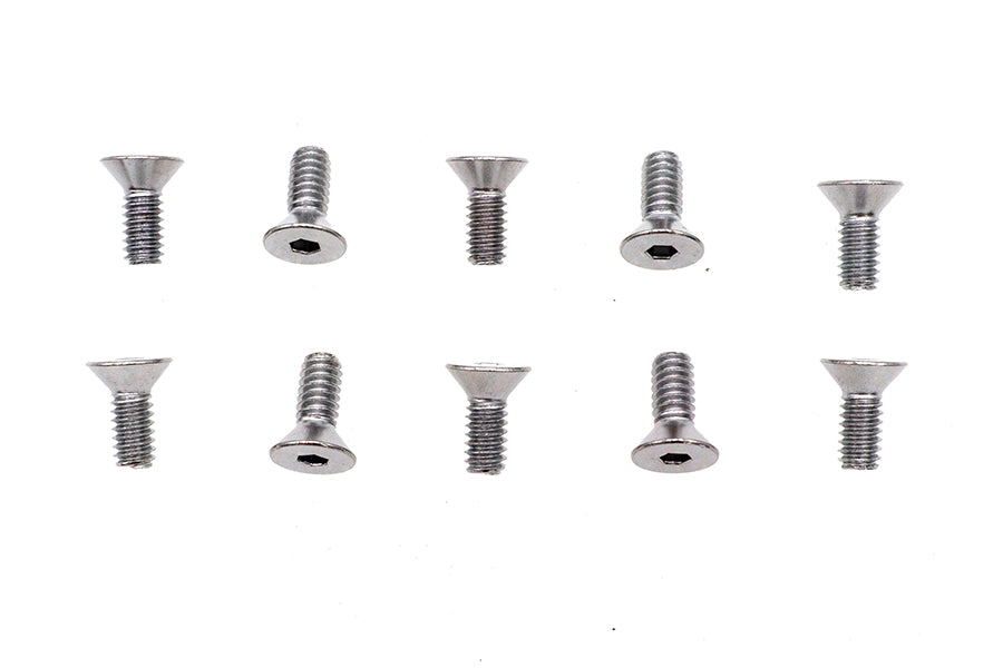 HARLEY Allen Flachkopfschrauben Chrom 1/4 Zoll x 5/8 Zoll Passend 0- Alle, Modelle