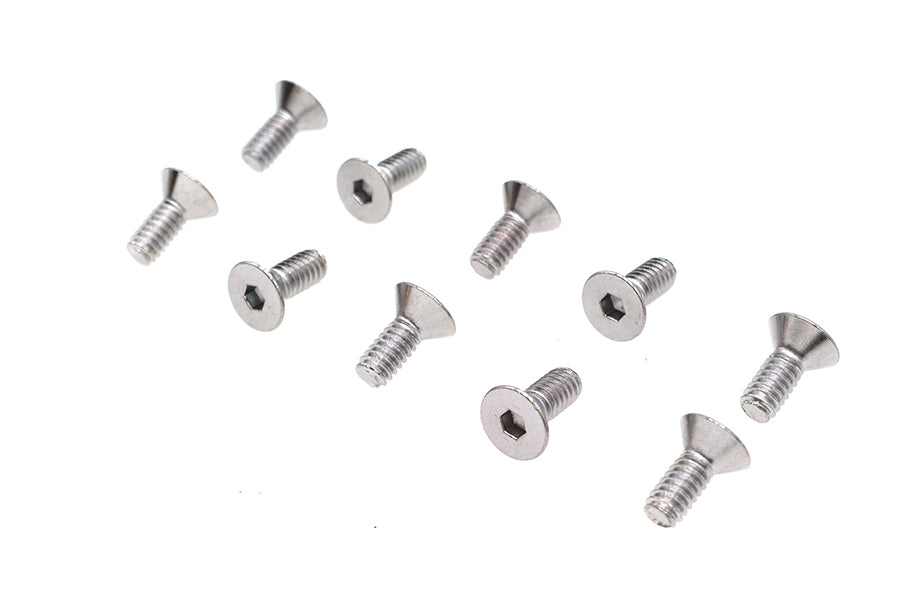 HARLEY Allen Flachkopfschrauben Chrom 1/4 Zoll x 5/8 Zoll Passend 0- Alle, Modelle