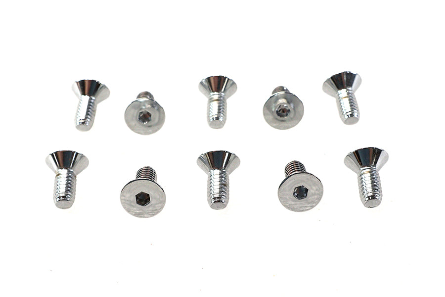 HARLEY Inbusschrauben Flachkopf Chrom 5/16 Zoll x 3/4 Zoll Passend 0- Alle, Modelle
